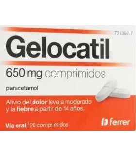 GELOCATIL 650 MG 20 COMPRIMIDOS