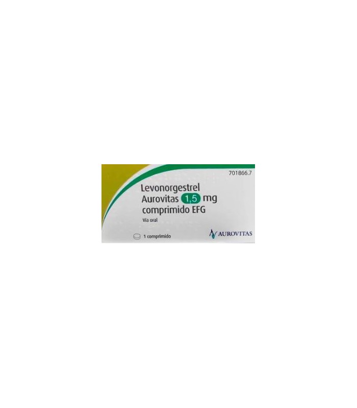 LEVONORGESTREL AUROVITAS 1.5 MG 1 COMPRIMIDO EFG
