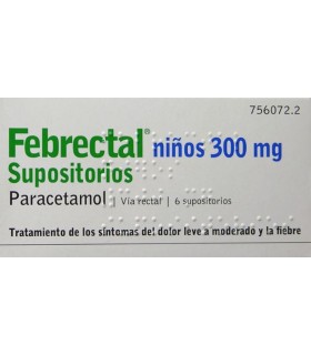 FEBRECTAL NIÑOS 300 MG 6 SUPOSITORIOS