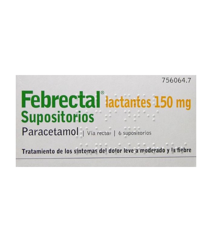 FEBRECTAL LACTANTES 150 MG 6 SUPOSITORIOS
