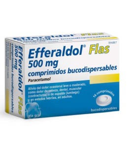 EFFERALDOL FLAS 500 MG 16 COMPRIMIDOS BUCODISPERSABLES