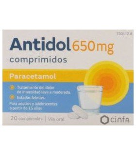 ANTIDOL 650 MG 20 COMPRIMIDOS