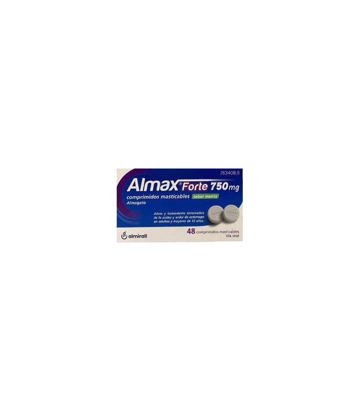 ALMAX FORTE 750 MG 48 COMPRIMIDOS MASTICABLES SABOR MENTA