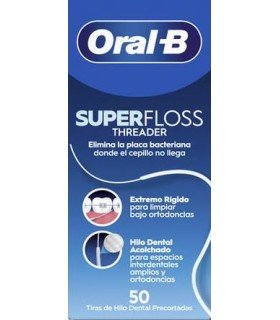 ORAL-B SUPERFLOSS 50 TIRAS DE HILO DENTAL PRECORTADAS