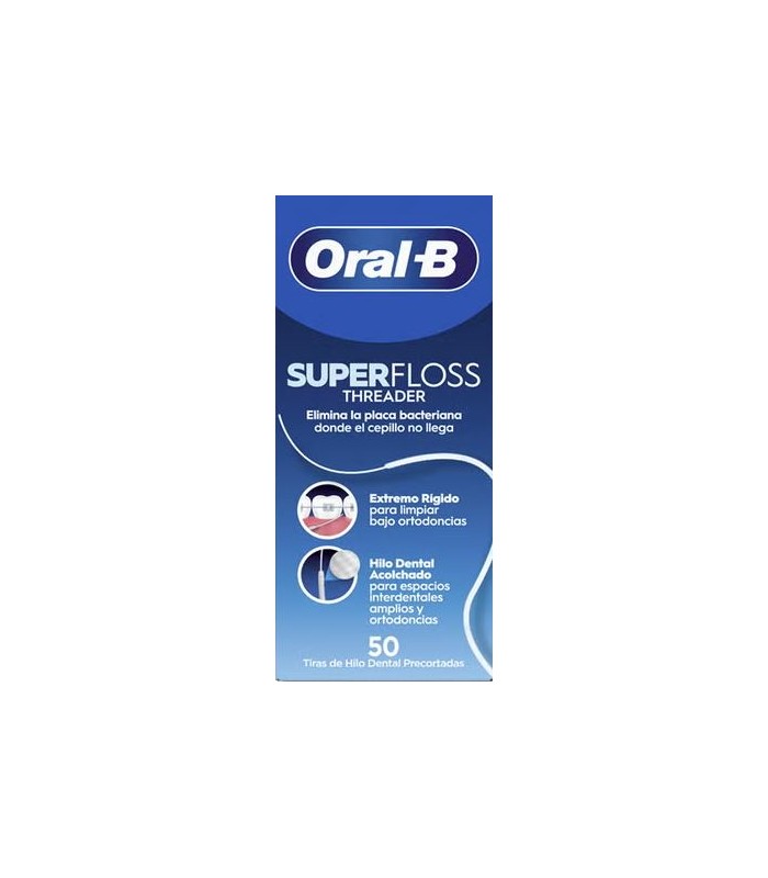 ORAL-B SUPERFLOSS 50 TIRAS DE HILO DENTAL PRECORTADAS
