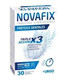 NOVAFIX 30 TABLETAS LIMPIADORAS PRÓTESIS DENTALES