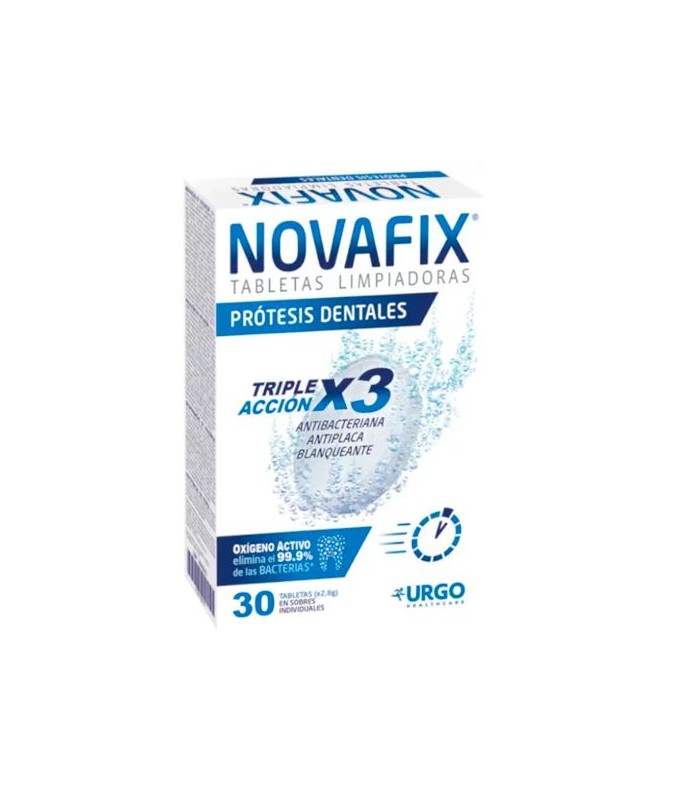 NOVAFIX 30 TABLETAS LIMPIADORAS PRÓTESIS DENTALES