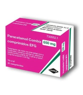 PARACETAMOL COMBIX 650 MG 20 COMPRIMIDOS