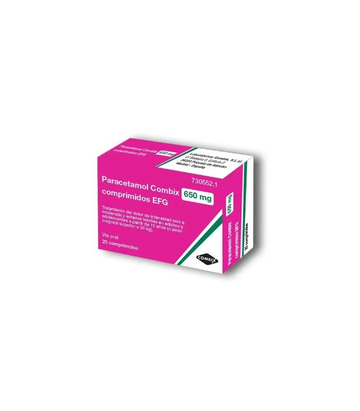 PARACETAMOL COMBIX 650 MG 20 COMPRIMIDOS