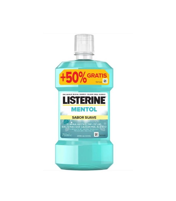 LISTERINE MENTOL SABOR SUAVE 750 ML