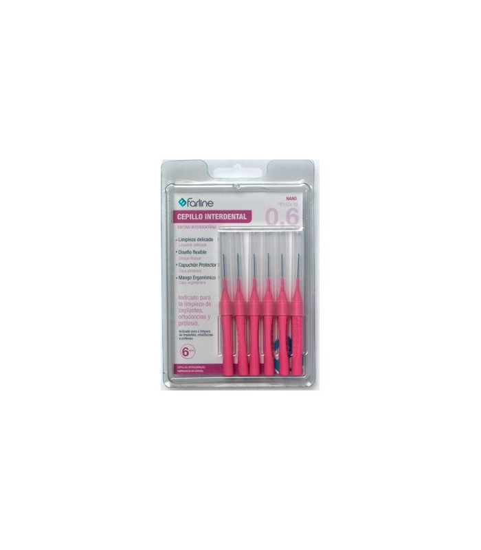 CEPILLO INTERDENTAL FARLINE 0.6 MM NANO 6 UNIDADES
