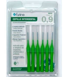CEPILLO INTERDENTAL FARLINE MICRO 0.9 MM 6 UNIDADES