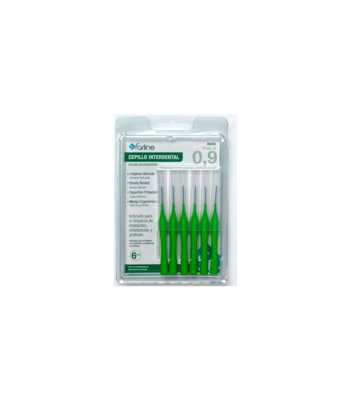 CEPILLO INTERDENTAL FARLINE MICRO 0.9 MM 6 UNIDADES