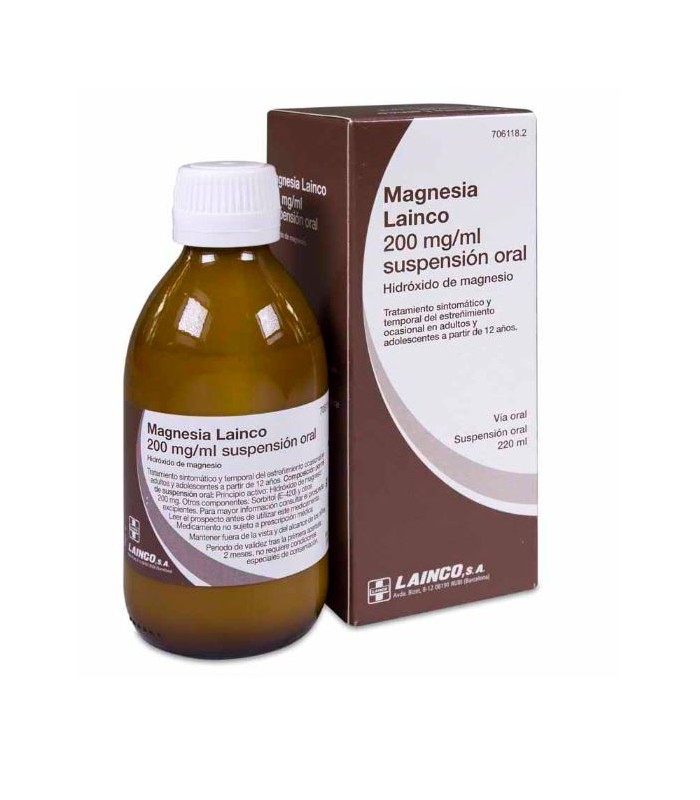 MAGNESIA LAINCO SUSPENSIÓN ORAL 200 MG/ML 220 ML