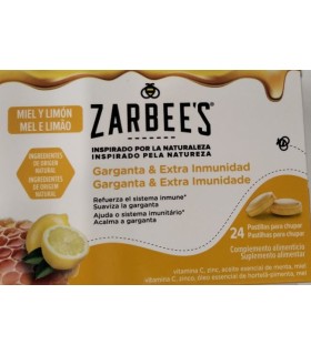 ZARBEE´S 24 PASTILLAS PARA CHUPAR MIEL Y LIMÓN