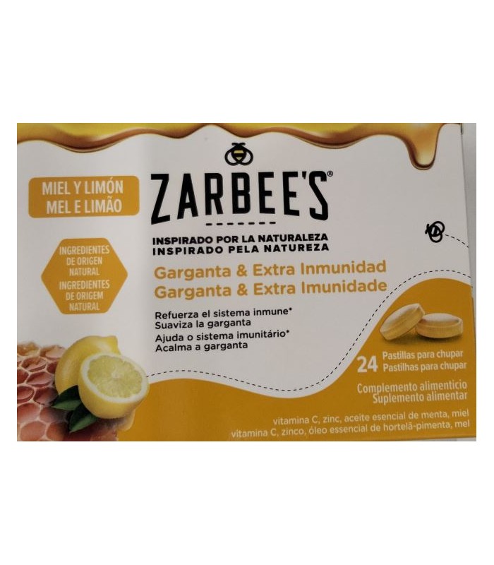 ZARBEE´S 24 PASTILLAS PARA CHUPAR MIEL Y LIMÓN
