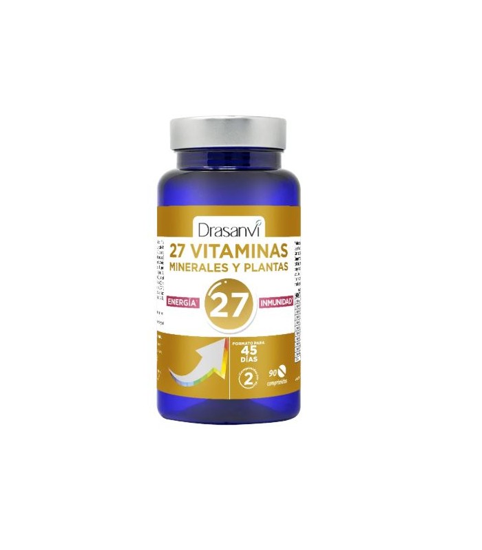 DRASANVI 27 VITAMINAS MINERALES Y PLANTAS ENERGÍA INMUNIDAD 90 COMPRIMIDOS