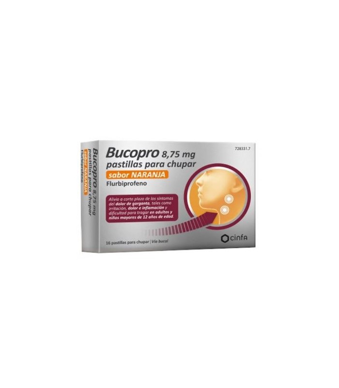BUCOPRO 8.75 MG 16 PASTILLAS PARA CHUPAR SABOR NARANJA