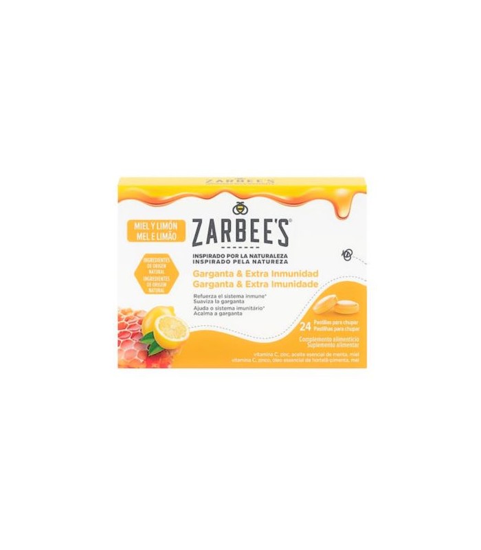 ZARBEE´S 24 PASTILLAS PARA CHUPAR MIEL Y LIMÓN