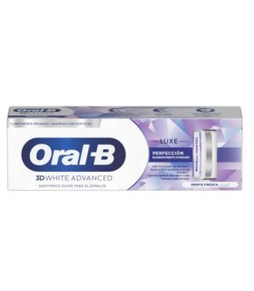 PASTA DIENTES ORAL-B 3D WHITE ADVANCED LUXE PERFECCION MENTA FRESCA 75 ML