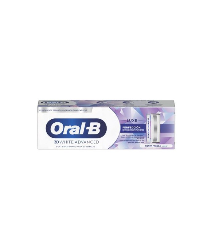 PASTA DIENTES ORAL-B 3D WHITE ADVANCED LUXE PERFECCION MENTA FRESCA 75 ML