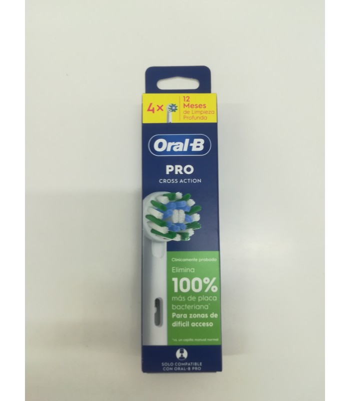 RECAMBIOS CEPILLO ELECTRICO ORAL B PRO CROSS ACTION 4 UNIDADES