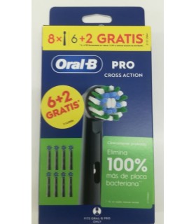 RECAMBIOS CEPILLO ELECTRICO ORAL B PRO CROSS ACTION 8 UNIDADES
