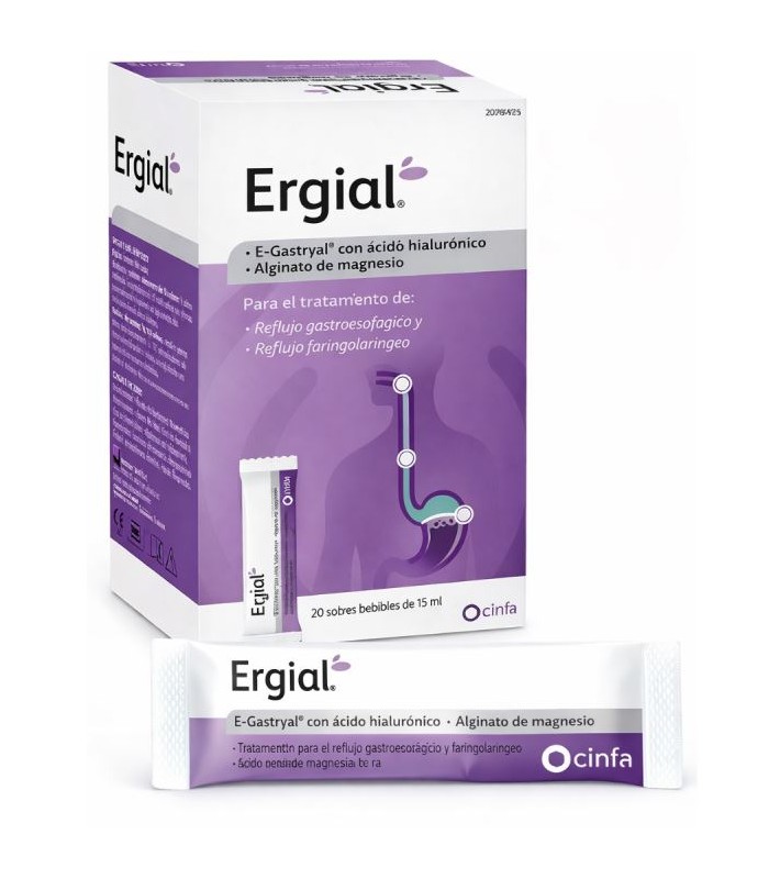 ERGIAL 20 SOBRES BEBIBLES DE 15 ML SABOR MENTA