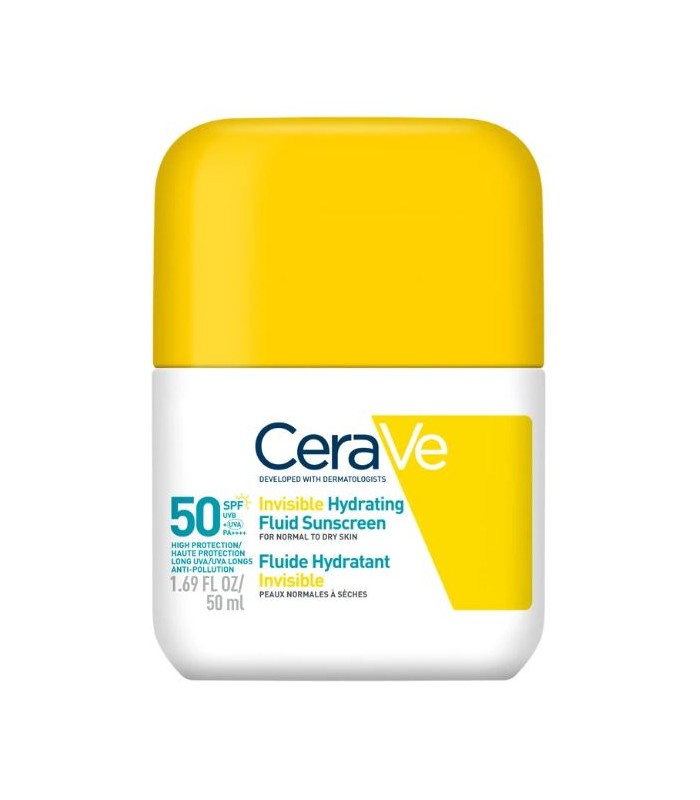 CERAVE FLUIDO PROTECTOR INVISIBLE HIDRATANTE 50 SPF PIEL NORMAL A SECA