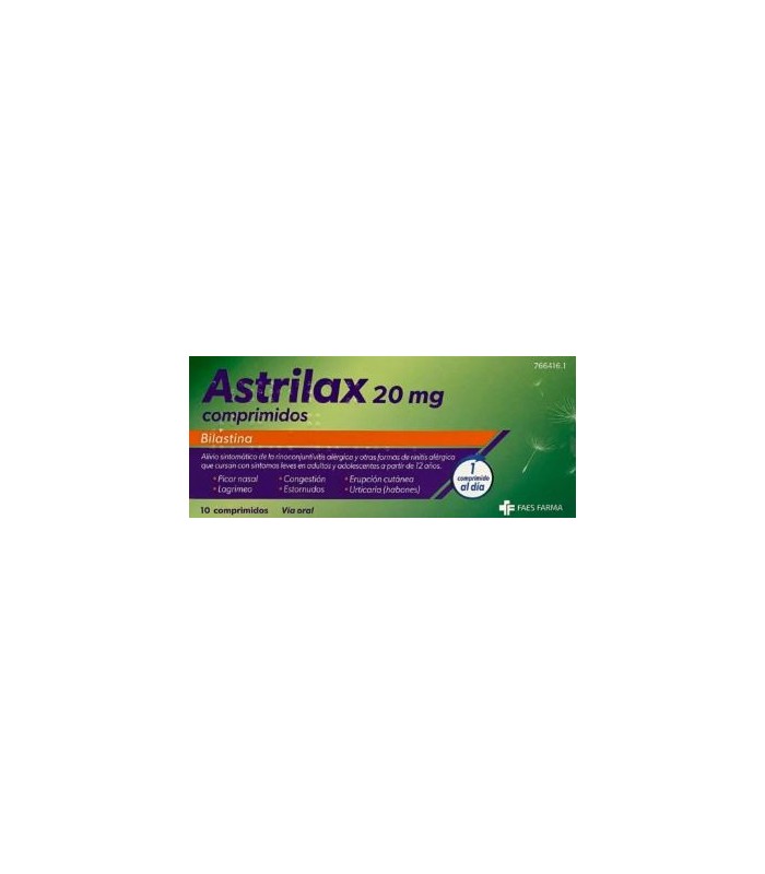 ASTRILAX 20 MG 10 COMPRIMIDOS