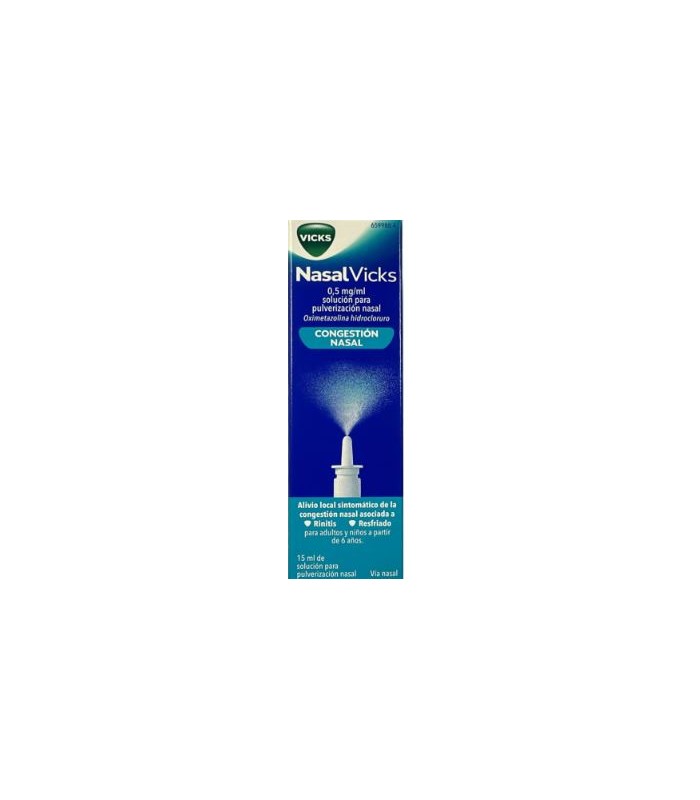 NASALVICKS 0.5 MG/ML SOLUCIÓN PULVERIZACIÓN NASAL 15 ML